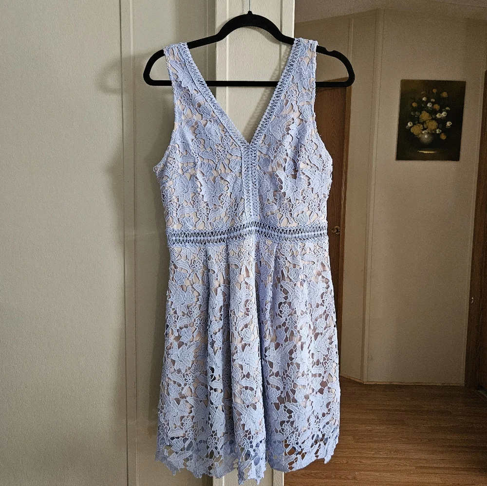 Francesca's Collections Lace Detail Dress - Picture 3 of 5